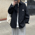 Kevad-s&uuml;gis 100% puuvillane pikkade varrukatega meeste s&auml;rgid T&auml;navar&otilde;ivad &uuml;hev&auml;rvilised Oversize lahtised meeste s&auml;rk M