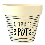 Les Tr&eacute;sors De Lily [Q6399] &ndash; bambusest istutusmasin  Messages  beež must (Poti lille juures) -  17x18 cm beež