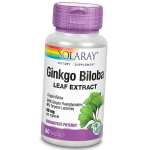 Ginkgo biloba lehtede ekstrakt, Solaray 60 k&ouml;&ouml;giviljam&uuml;tsi (71411028) 60vcaps