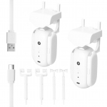 2tk ja 1tk Tuya Smart Curtain Motor BT h&auml;&auml;ljuhtimise l&uuml;liti elektriline kardinarobot APP juhtimistaimer 2pcs valge