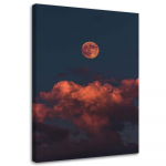 L&otilde;uendiprint Clouds Sky Moon 40x60 roosa