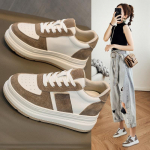 Fujin 7cm ehtsast nahast platvormiga Wedge tossud naiste kingad varjatud kontsaga hingavad paksud tossud naiste suvised mugavad kingad 33 khaki