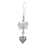 Bow-Love v&otilde;tmehoidja Crystal Y2k helmestega telefonipaela rihm, ripatsiga telefonikett, kaotsiminekuvastane, roosa, naiste t&uuml;drukutele 3