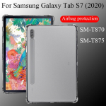 Tahvelarvuti &uuml;mbris Samsung Galaxy Tab S7 2020 11 silikoonist softshell TPU turvapadja kate L&auml;bipaistev kaitse SM-T870 SM-T875 jaoks Tab S7 T870/875 11" puhas