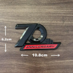 Toyota Land Cruiserile LC120 LC150 LC200 LC300 2tk/partii 70. aastap&auml;eva 3D kroomitud k&uuml;ljeembleem pagasiruumi m&auml;rgi kleebis kaunistus Model A Black