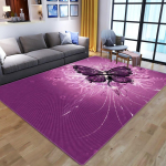 Unistuste lilla liblikamustriga vaibad elutuppa Magamistoa ala Vaibad Lastetuba M&auml;nguvaip Multifilm 3D-printimine Laste m&auml;ngumatid 100x120cm