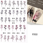 Armas Halloweeni kurja k&uuml;&uuml;nte disaini kleebis roheline koomiksikujuline pealuu kummitus &otilde;udne 3D punk manik&uuml;&uuml;r liugur kleebised DIY k&uuml;&uuml;nte kunst F950