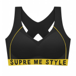 Suur spordipesu naiste seljata jooksmine Fitness p&otilde;rutusi summutav pol&uuml;merisatsioon, rindkere reguleeritav rinnahoidja uus suvi M must