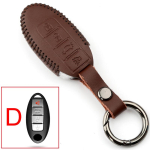 Leather Car Remote Key Case Cover For Nissan Qashqai j10 J11 X-Trail t31 t32 Kicks Murano Altima Tiida Juke Note A Black black