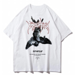 Harajuku Art Fallen Angel Oversize meeste T-s&auml;rk Suvine lahe unisex hip-hop naljakas tr&uuml;kitud T-s&auml;rk vabaaja T-s&auml;rk T&auml;navar&otilde;ivaste topid S