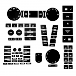 Volkswagen VW Touareg 2004 2009 auto keskkonsooli osade l&uuml;liti nupu remondikomplekti kleebis kleebis Fix pleekinud inetu anti must