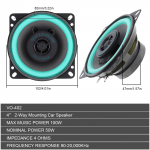 1 tk 5-tolline 100 W auto HiFi koaksiaalk&otilde;lar, s&otilde;iduki uks Automaatne heli muusika stereo t&auml;issageduslik sagedus 4 Inch 100W