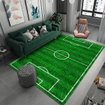 3D jalgpalliv&auml;ljaku vaip lastetoale Pehme p&otilde;randamatt, mikrokiust suur vaip Lastele pestav beebitoa m&auml;ngumatt poiste vaip 120cm x 160cm
