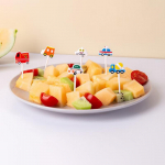 6 tk auto lastele puuviljad kahvlid hambaorkid lastele toidukorkid Bento hambaork onesize