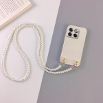 Pearl Chain Crossbody kaelapaela &uuml;mbris Oneplus ACE 2 Pro k&auml;ev&otilde;ru kaelakee kaitsev kaamera objektiivi korpused Oneplus ACE pehmest silikoonist telefoni tagakaas For Oneplus ACE