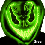Halloweeni hirmutav mask LED-valgustusega 3 valgustusrežiimi EL-juhtmega festivali Cosplay kost&uuml;&uuml;mipidude karnevali jaoks t&auml;iskasvanutele ja lastele