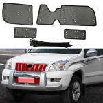 Esiotsa v&otilde;re sisestusv&otilde;rk putukakaitse v&otilde;rgust katte trimmikaitse Toyota Land Cruiser Prado 120 2003-2007 2008 jaoks black