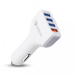 Autolaadija 4-pordiline USB-autolaadija kiirlaadimine 3.0 auto sigaretis&uuml;&uuml;taja mobiiltelefoni laadimisadapter iPhone'i jaoks Samsung valge