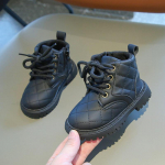 Lastesaapad Kevad-S&uuml;gis Uued Poistele Nahast Saapad T&uuml;drukutele Korea stiilis Saapad Lastele &Uuml;hekordsed vabaajakingad 21 must