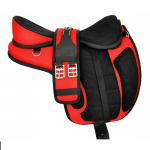 Punane Treeless Freemax s&uuml;nteetiline Horse Tack sadul + v&ouml;&ouml;, k&otilde;ik suurused hobusele 12"