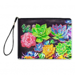 Lillekividest maalimise k&auml;ekott puurpliiatsi vahaplaadiga 5D t&auml;ispuur DIY rhinestone Art Kunstnahast veekindel kosmeetikakottide komplekt A