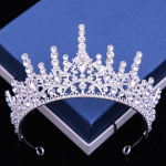 Pruudi peakate Euroopa pulmakleit Pruudikroon S&uuml;nnip&auml;evapeoks Rhinestone Crystal Crown