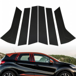 6 tk auto samba postid Renault Captur J87 QM3 2014-2017 2018 2019 musta ukse akna trimmi kleebiste dekoratiivtarvikute jaoks
