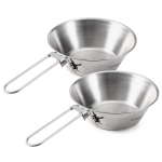 4 tk Lixada 260 ml titaankauss kokkupandava k&auml;epidemega v&auml;lik&auml;mpimiseks matkamiseks seljakotipiknikuks Titanium 2