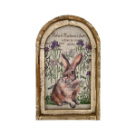 1tk Kodukaunistus Rabbit Inn kunstitr&uuml;kk Puidust j&auml;nku &otilde;limaal Seinapildid Retro lihav&otilde;ttedekoratsioon