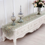 Lauajooksja Roheline Laua Lipp Lill Tikitud Top Elegantne Euroopa Pits Pastoraalne Kodukaunistus Jooksjad Asematid lauale 40X180cm