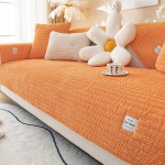 Velvetist diivanikate &Uuml;ldine Talvine elutuba Diivanipadi Nahast diivanikate Paks Palus seljatugi r&auml;tik hingav kate 30x50 pillowcase1pc oranž