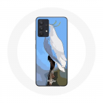 Coque pour Samsung Galaxy A13 4G / A13 4G Lite Cacato&egrave;s Perroquets blanc Oiseaux