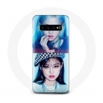 Coque pour Samsung Galaxy S10 Blackpink Groupe K-pop Filles Jennie et Ros&eacute; Lovesick girls poster the album