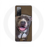 &Uuml;mbris Samsung Galaxy S20 FE Pitbull Dog jaoks valge hall