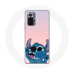 Coque pour Xiaomi Redmi Note 10 Pro Stitch le Nez en l'air fond rose