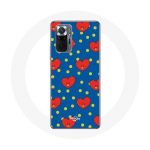 Coque pour Xiaomi Redmi Note 10 Pro BTS Bangtan Gar&ccedil;ons BT21 TATA de V Fond Bleu
