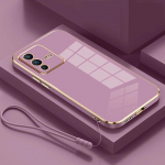 VIVO V23 Pro &uuml;mbris VIVO V23 kate VIVO V23 5G &uuml;mbris VIVO V2130 V2132 luksuslik ruudukujuline plaaditud telefoni&uuml;mbris p&otilde;rutuskindel tagakaas For vivo V23 5G&Case & Strap