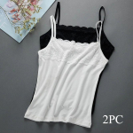 2 tk naiste &otilde;huke suur topp koos rihmaga, kevadsuvise pitsiga aluskate, mustvalge aluskate S