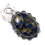 Natural Sodalite Gemstone Handmade 925 Sterling Silver Gift Pendant 2.21 v5c18