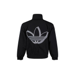 Adidas Originals Trefoil suur logo Retro spordijakk Meeste jakk Must FM1538 L gray