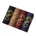 4 tk Meeste aluspesu Fiber Suured Lamedad Nurgap&uuml;ksid Neli Nurgap&uuml;ksid Noorte Mugav Elastne Dragon Print Lille aluspesu 3XL