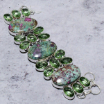 Ruby Fuchsite, Apatite Labis loodud k&auml;sitsi valmistatud 925 Sterling Silver k&auml;ev&otilde;ru 8 e9I57