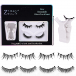 Z'LRAQI BEAUTY Magnetic kunstripsmed Loomuliku v&auml;limusega kunstripsmed Kunstripsmed koolutajaga MIX-3 must