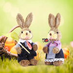 2 lihav&otilde;ttej&auml;nku kujukest, aiakuju, sisekujundus, koomiksikujuline loomaskulptuur lauaplaadile, Style A