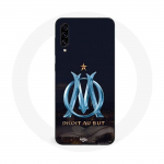 Coque Maniacase pour Samsung Galaxy A50 OM logo bleu et dor&eacute;e stade