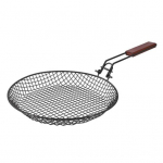 Puidust k&auml;epidemega kokkupandav k&uuml;psetuskorv, roostekindel kuumakindel korduvkasutatav BBQ-grillkorv Telkimisgrilli tarvikud must