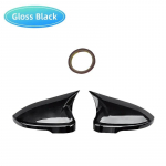 For Volkswagen VW CC Beetle Jetta Passat Sagitar Magotan Scirocco EOS Bora Rearview mirror cover carbon fiber side mirror cover Bright black