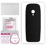 apgo Protective Skin Sticker for the back compatible with Nokia 6310 2021, Wrap Film, Foil, Vinyl - Pattern Carbon Black