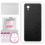 apgo Protective Skin Sticker for the back compatible with ZTE Blade A31 Lite, Wrap Film, Foil, Vinyl - Pattern Black Honeycomb