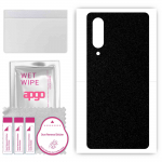 apgo Protective Skin Sticker for the back compatible with Sharp Aquos Zero5G Basic, Wrap Film, Foil, Vinyl - Pattern Matte Black
